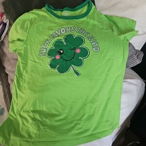 Celebrate It Bright Green Kids Tee with Shamrock